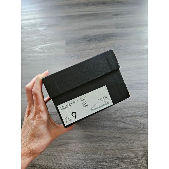 J. Crew Women's Blue Red Striped Ankle Wrap Pom Pom Espadrille Flats NIB Size 9 - Picture 8 of 9